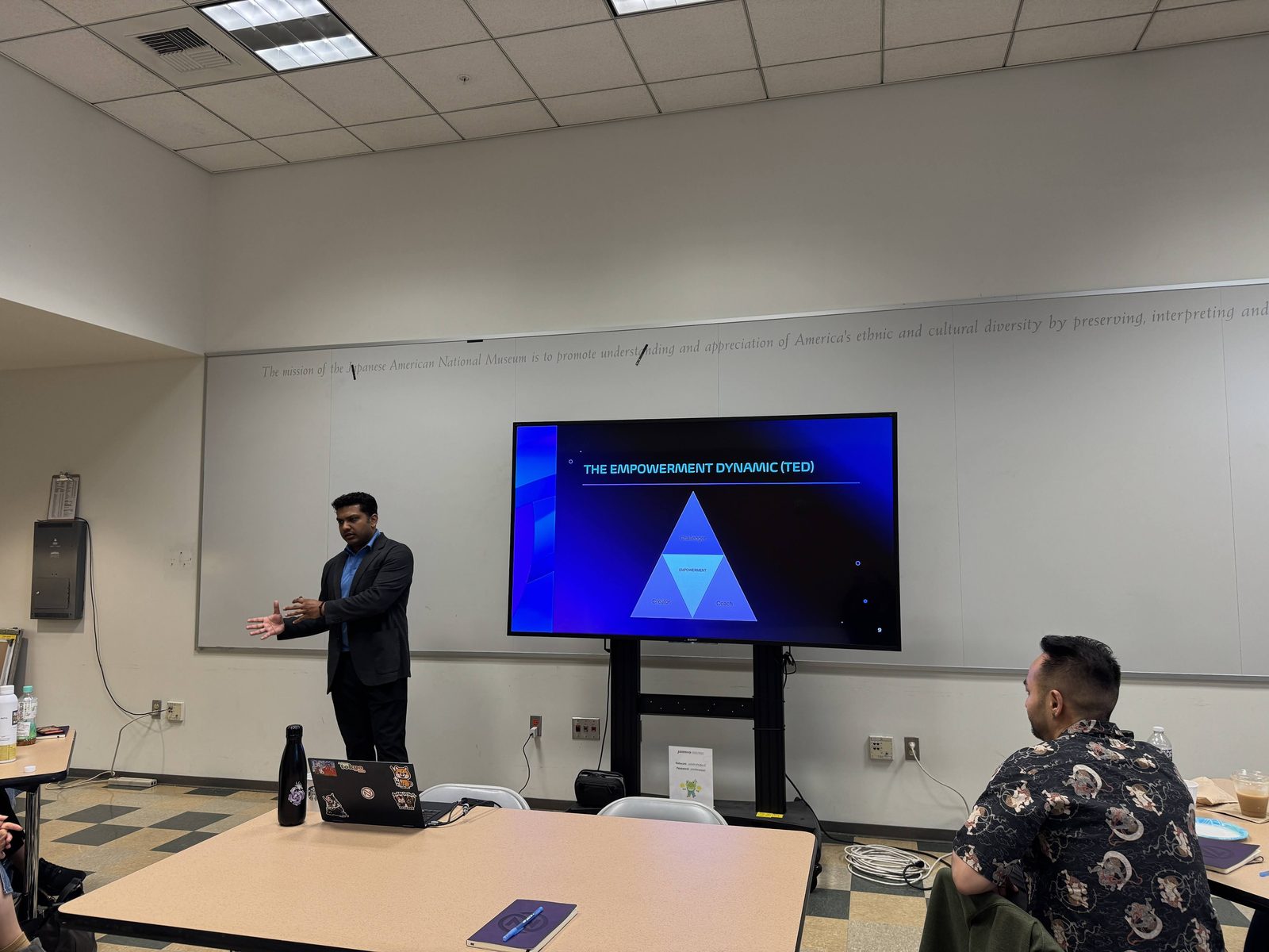 Dr. DhruBee at an empowerment speaking event